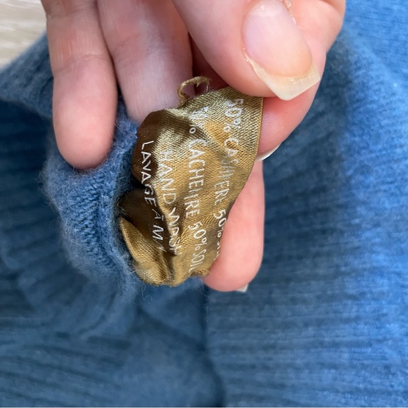 Silk and cashmere vintage sweater made in England - Picture 7 of 10